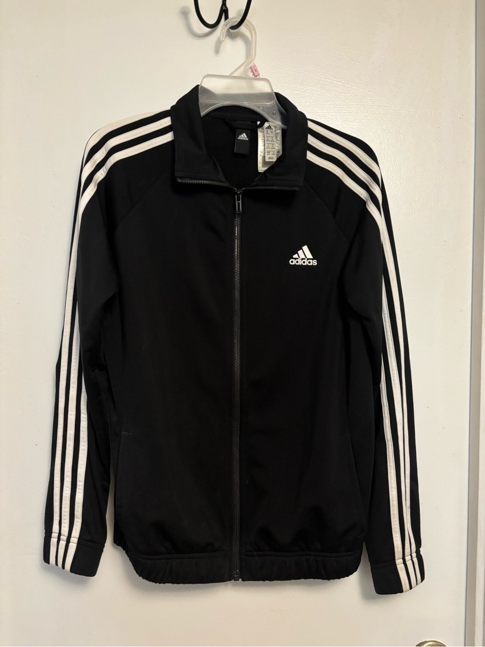 adidas Black Jacket with White Logo